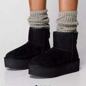 NWT NastyGal platform ankle boots, sz 6